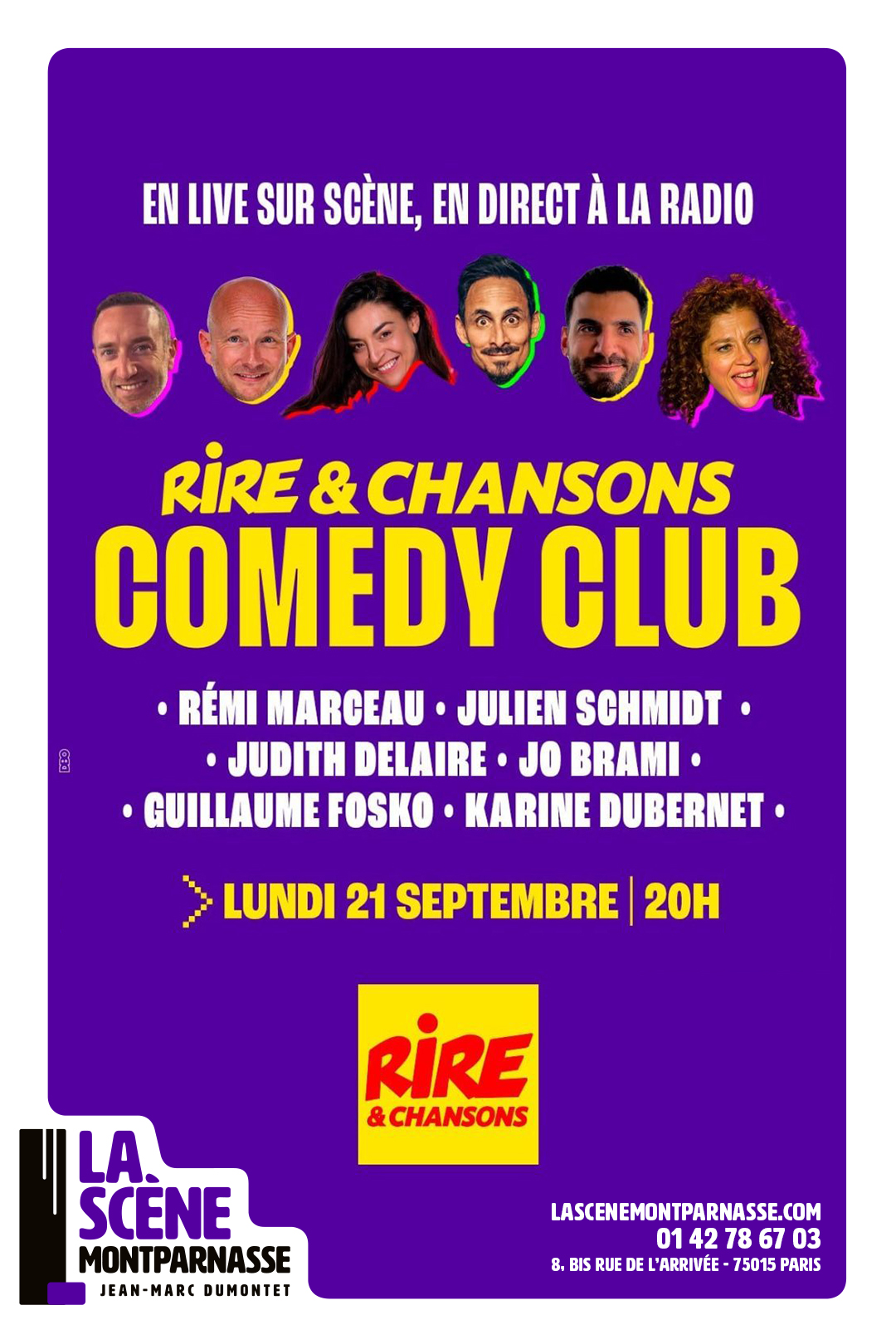 Affiche du spectacle RIRE ET CHANSONS COMEDY CLUB